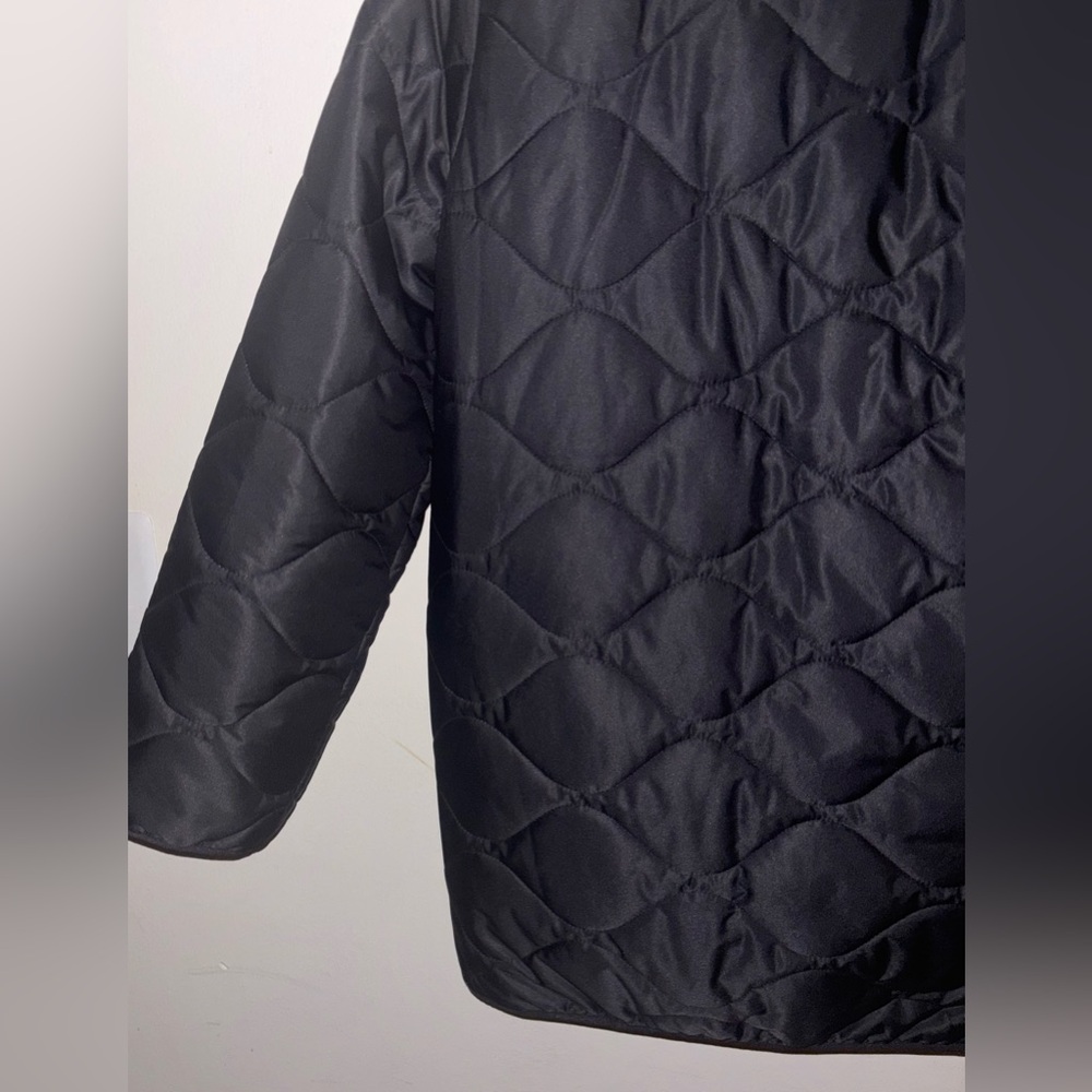 Quince Featherless Quilted Long Puffer Jacket Black Medium Preppy Minimalist - Picture 12 of 16